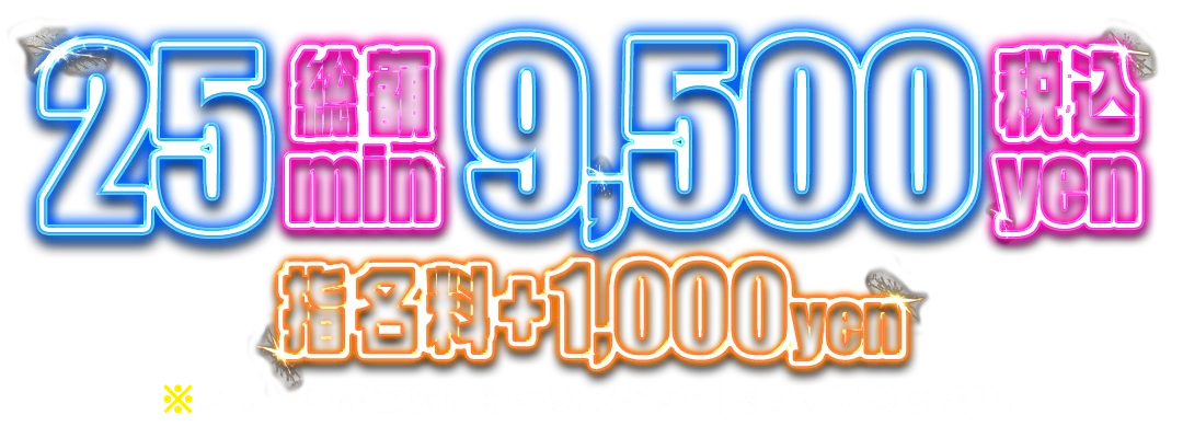 25分 総額9,500円